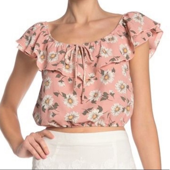 SHOW ME YOUR MUMU - Darla Ruffle Cropped Top - Picture 6 of 8